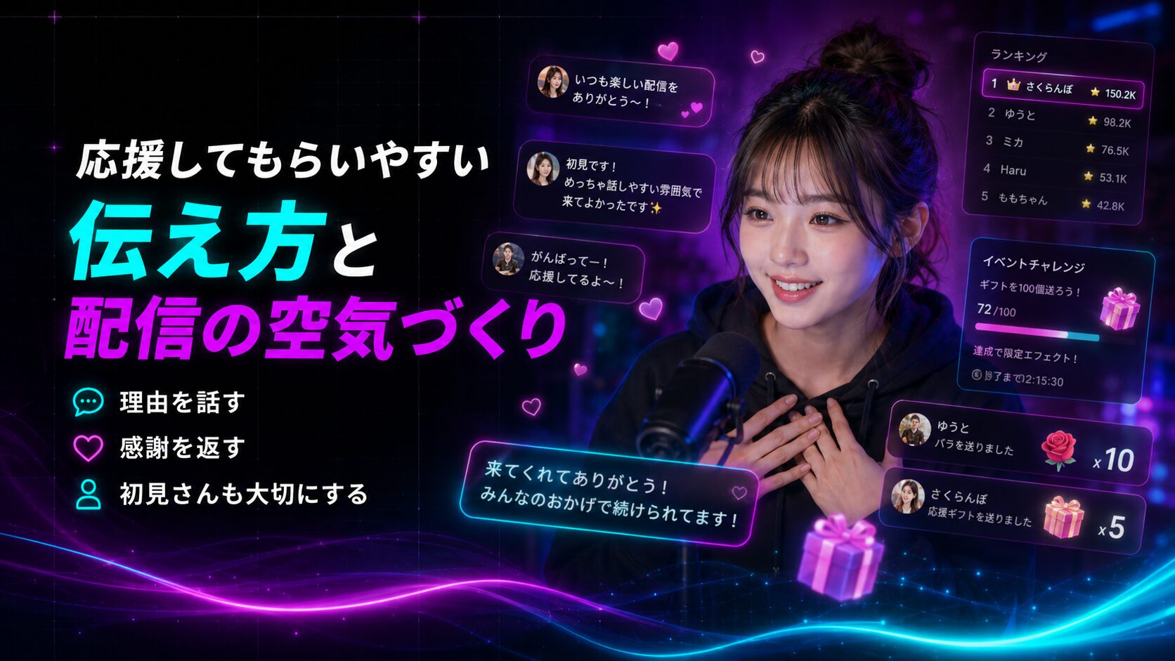 TikTok LIVEイベントで応援してもらいやすい伝え方と配信の空気づくり