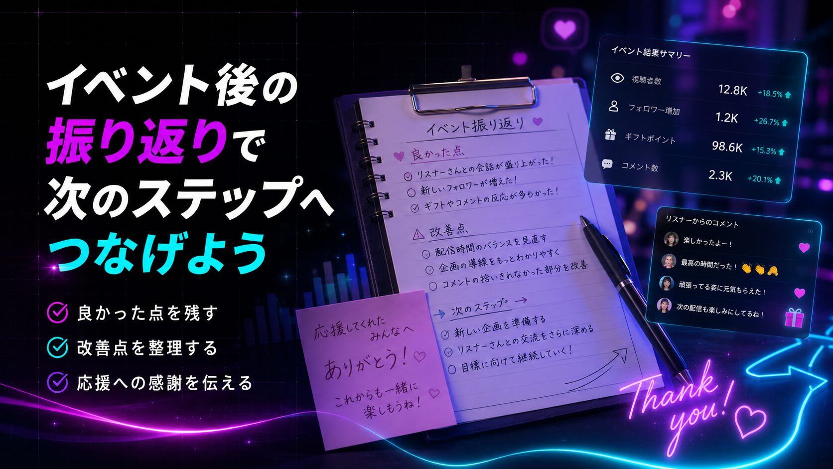 TikTok LIVEイベント終了後に振り返りたいポイント