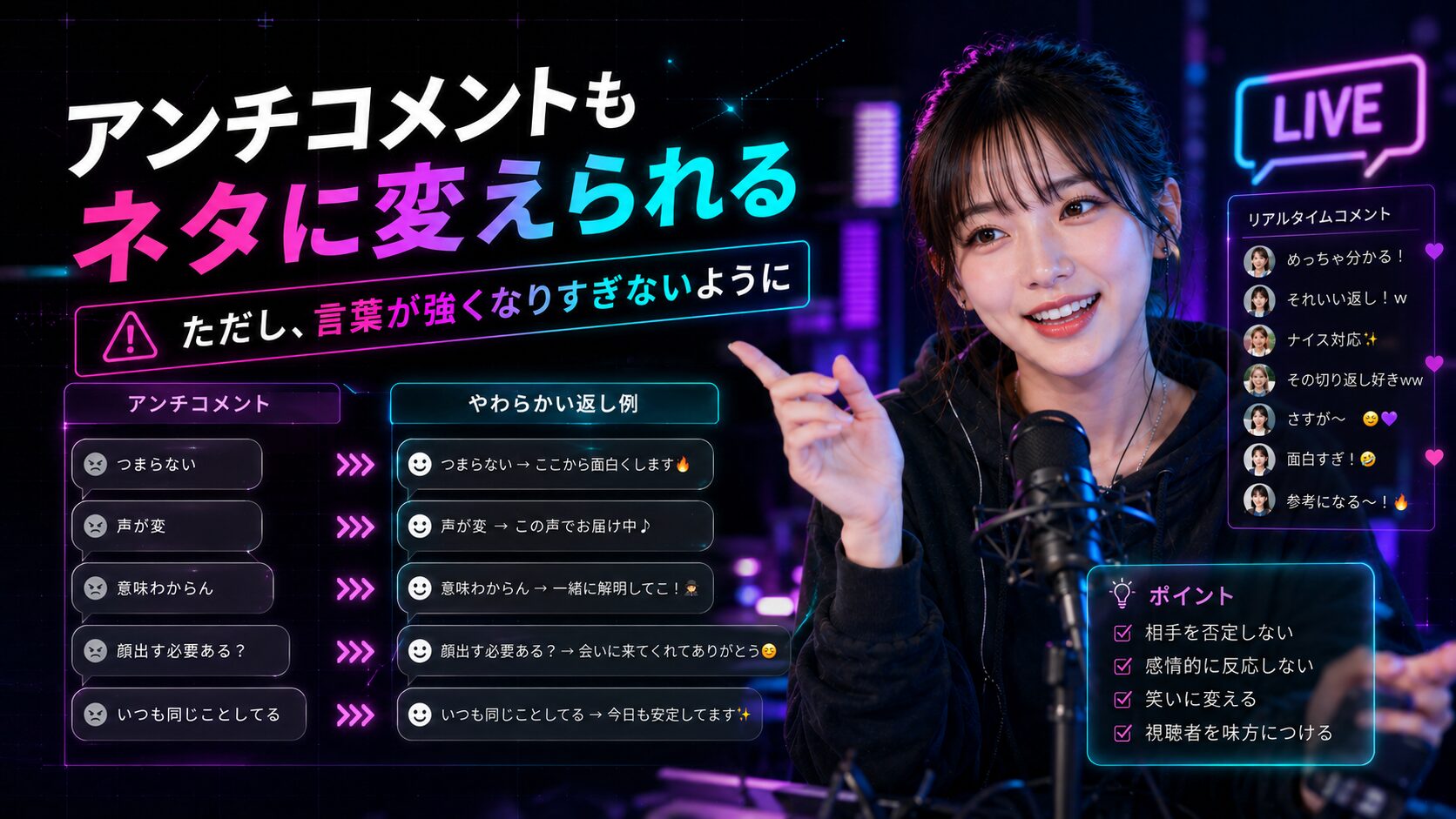 TikTok LIVEで配信の空気を守るコメント対応のコツ