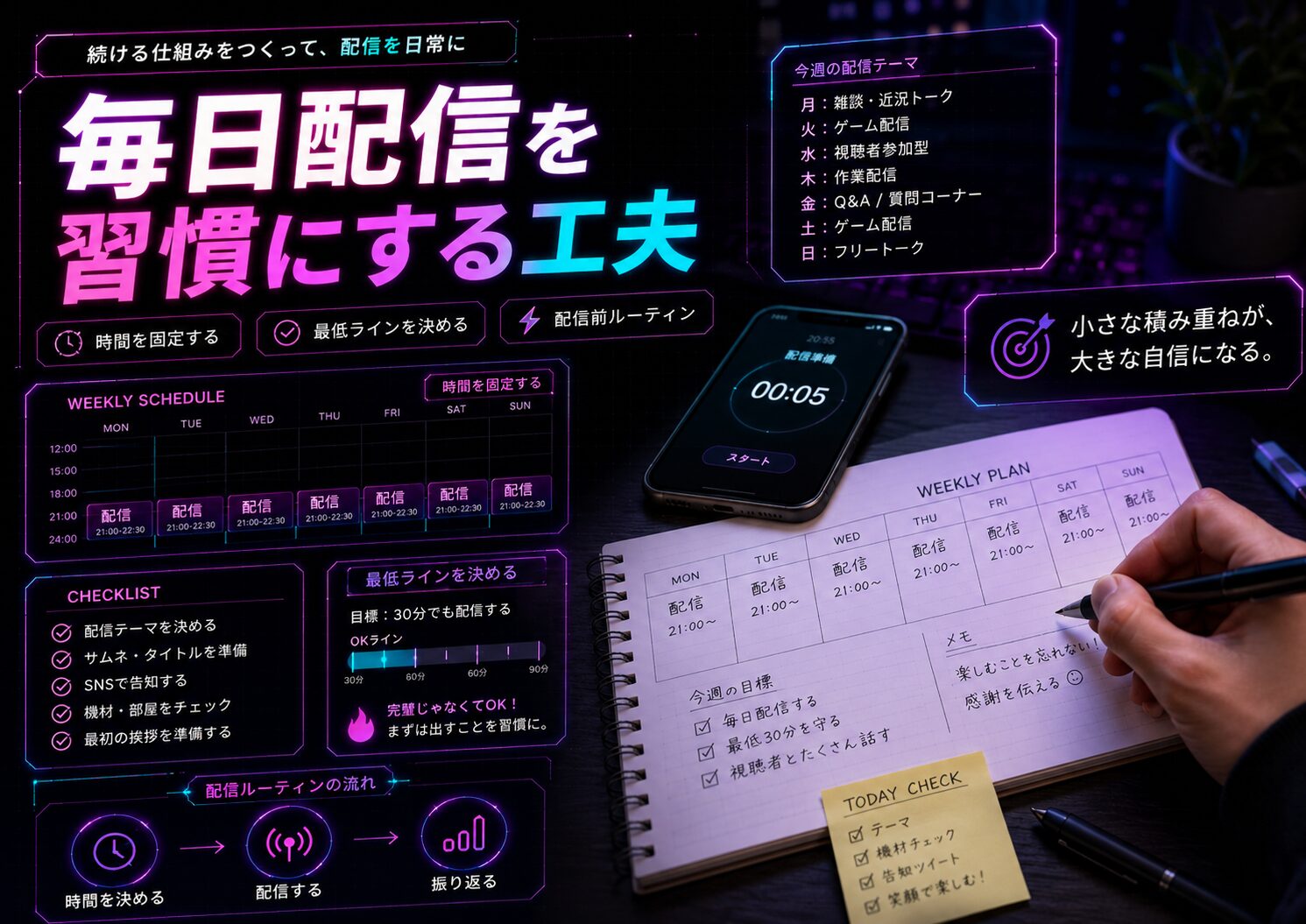 TikTok LIVEを毎日習慣にするための配信ペース作り